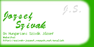 jozsef szivak business card